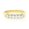 Image 2 : 14k Two Tone Solid Gold 0.60 ctw Band Ring with 6 Brilliant Round Diamonds