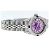 Image 3 : Rolex Ladies 26 Quickset Datejust Purple String Diamond Lugs And Sapphire Dateju