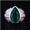 Image 1 : 5.52 ctw Emerald and 2.25 ctw Diamond 18K Yellow Gold Ring GIA CERTIFIED