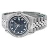 Image 5 : Rolex Mens Stainless Steel Black Diamond 36MM Datejust Wristwatch