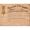 Image 1 : Grand Army of the Republic (GAR) Membership Certificate [107767]