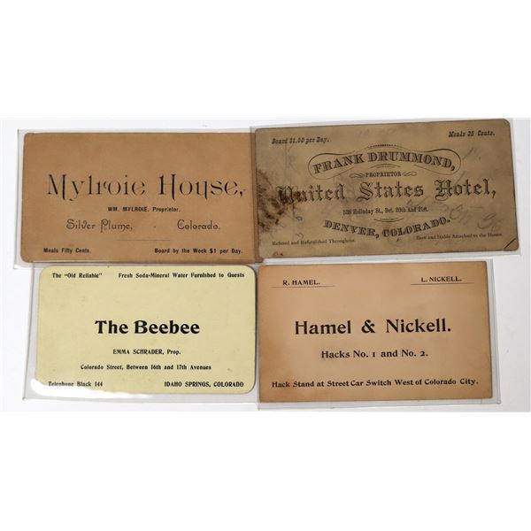 Colorado Mining and Tourism Business Cards (4) [154485]