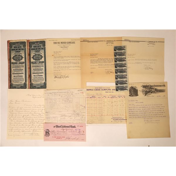 Colorado Mining Bonds and Ephemera (8) [111849]