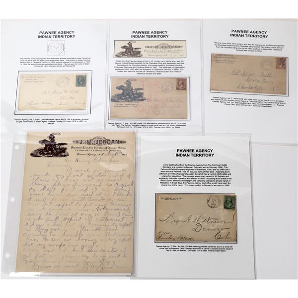 Pawnee Agency, Indian Territory Covers & Letterhead [157095]