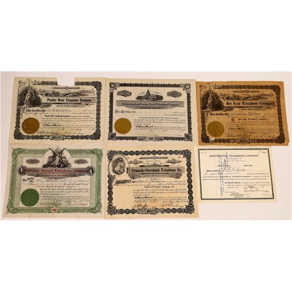 Montana Regional Telephone & Telegraph Stock Certificates [126377]