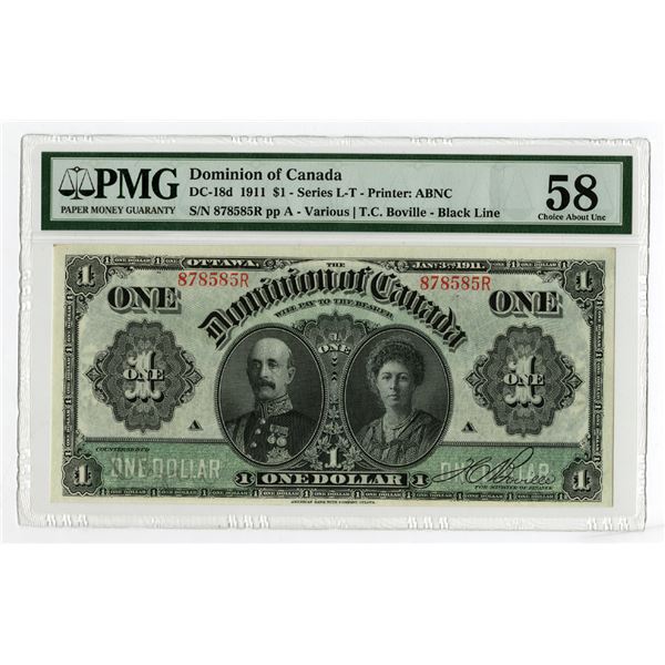 Dominion of Canada, 1911 Issued Banknote.