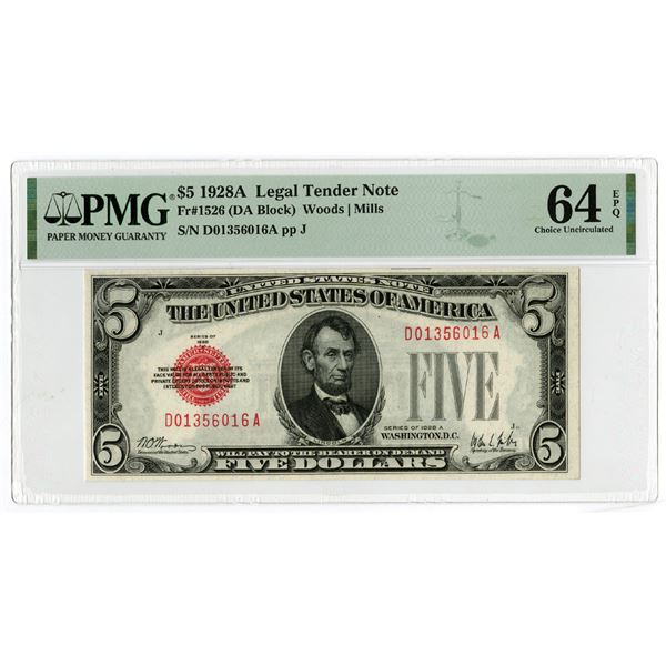 U.S.N. Legal Tender Note, 1928A, Issued Banknote - Archives ...