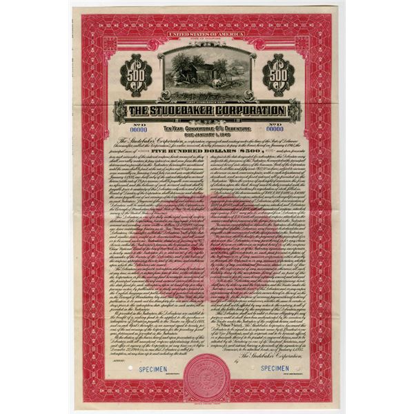 Studebaker Corp. 1935 Specimen Bond