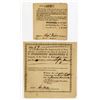 Image 1 : Pennsylvania Turnpike Stock Certificate Pair, ca.1822 & 1826.