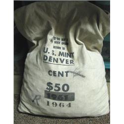 1964D RARE Lincoln Cent Mint Bag of 5000 Choice/GEM Uncirculated (COI-5280)