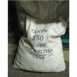 1964P RARE Lincoln Cent Mint Bag of 5000 Choice/GEM Uncirculated (COI-5282)