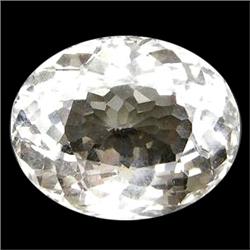  29.75ct Oval Cut Top AAA White SIlver Quartz VVS (GEM-11698)
