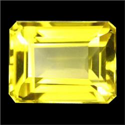9.3ct Fantastic Emerald Cut Yellow Citrine Brazil Gem (GEM-14725)