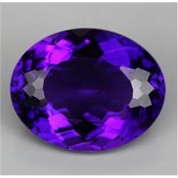 33.20ct Luminous Top Purple Oval Cut Amethyst  (GEM-16345)