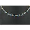 36.5ct White Diamond & Blue Topaz 14k Gold Necklace $30,000 (JEW-1439)