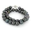 Image 1 : Saltwater Baroque Black Pearl Necklace (JEW-250D)