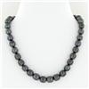 Image 2 : Saltwater Baroque Black Pearl Necklace (JEW-250D)