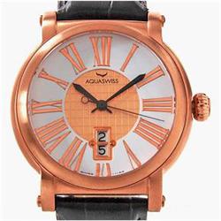 New Aquaswiss Mens Rose Gold/SS Sport Watch Retail $2,825 (WAT-121)