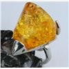74ct Baltic Amber White Gold Vermeil Ring (JEW-1350)