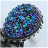 Image 1 : 31ct Druzy Titanium Sterling Ring (JEW-1353)
