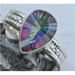 26ct Rainbow Mystic Topaz Sterling Ring (JEW-1357)