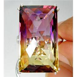 83.90C Sterling Rectangle Ring Size10 Bi-Color Ametrine (JEW-1369)