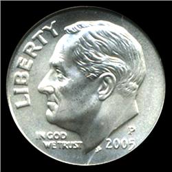 2005 Roosevelt Dime Graded Satin MS69 (COI-4755)