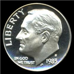 1983S Roosevelt Dime Graded PCGS PR69 DCAM (COI-4764)