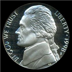 1998S Jefferson Nickel Graded PCGS PR69 DCAM (COI-4766)