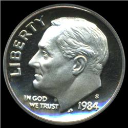 1984S Roosevelt Dime Graded PCGS PR69 DCAM (COI-4782)