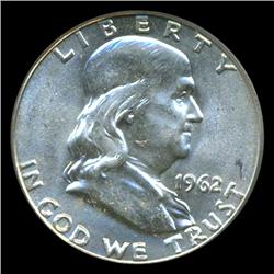 1962 Franklin Half Graded MS64 PCGS (COI-4895)
