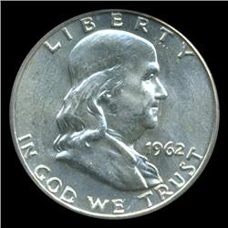 1962D Franklin Half Graded MS64 PCGS (COI-4897)