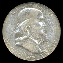 1957 Franklin Half Graded MS66 PCGS with FBL Great Toning (COI-4910)