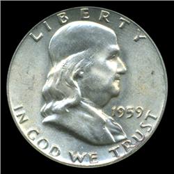 1959 Franklin Half Graded MS66 FBL (COI-4918)