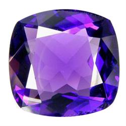 38.85ct AAA Wonderful Cushion Cut Purple Amethyst  (GEM-17032)