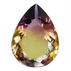 33.30ct AAA Wonderful Pear Cut Bi-Color Ametrine  (GEM-17045)