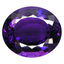 20.97ct Phenomenal Oval Royal Purple Brazil Amethyst  (GEM-17133)