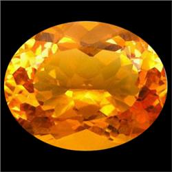 22.09ct Blazing Oval Golden Yellow Citrine Brazil  (GEM-17138)