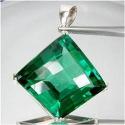 82.20ct Sterling Lozengen Pendant Green Amethyst  (JEW-1458)