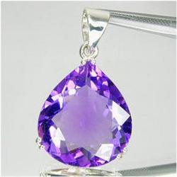 52.10ct Sterling Pear Pendant Purple Amethyst  (JEW-1460)