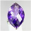 Image 1 : 65.80ct Sterling Marquise Ring Size 7 Purple Amethyst  (JEW-1464)