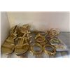 Image 1 : Golden pair of sandals with 9 Egyptian snake hand bands
