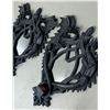 Image 2 : UW2 - Group of two Stunning Dragon Frame wall mounted  mirrors with candle holders in-between their