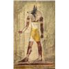 Image 1 : Large wooden costume carven and Painted Anubis Fresco (Approximately 8ft x 5ft)