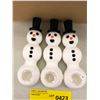Image 1 : Large Group of Silicon Snowman Pipes w/ Glass Bowls