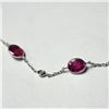 Image 2 : $3315 14K  Ruby 7"(6ct) Diamond(0.11ct) Bracelet