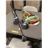 Image 2 : Set of 4 folding chairs w/ folding table/ golf clubs & assorted rackets