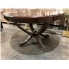 Image 2 : Solid wood round dining table from estate (approx. 47in diameter x 30in height)