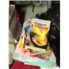 Image 2 : Large group of miscellaneous set deck items: includes tires/ BMW steering wheel / moss/ books/ toast