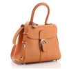 Delvaux Brillant Top Handle Bag Leather Mini Orange